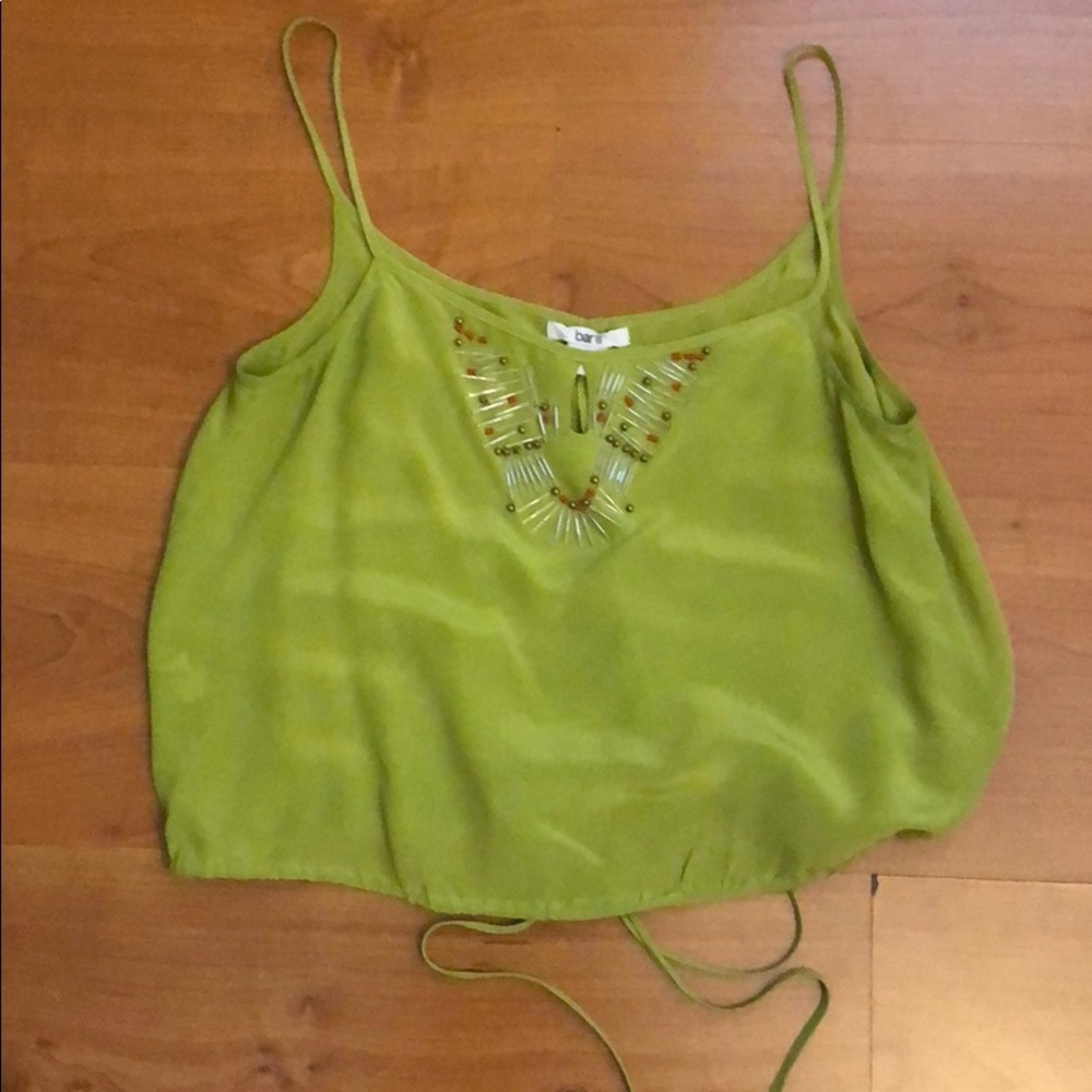 Bar III silk cropped tank